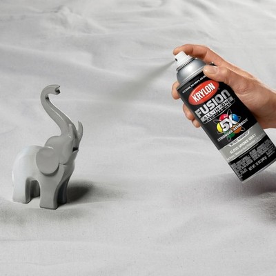 12 oz Fusion Roll-On Adhesive Spray Paint in Gloss Smoke Gray - Indoor/Outdoor