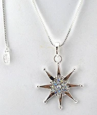 Kirks Folly Super Star Open Ring Charm SST on Shimmer Box Chain 20" SET #4