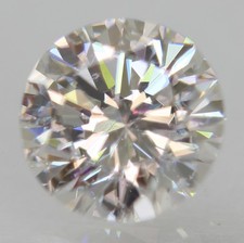 Certified 0.86 Carat F VVS2 Round Brilliant Natural Enhanced Loose Diamond 6.18m