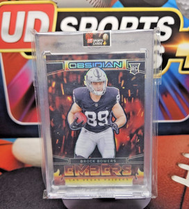 2024 Panini Obsidian Brock Bowers Embers RC Case Hit Rookie Card