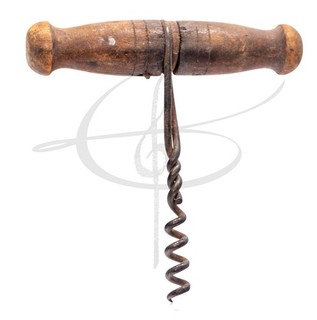 European Style Vintage Antique Wood Handle Corkscrew Bottle Opener