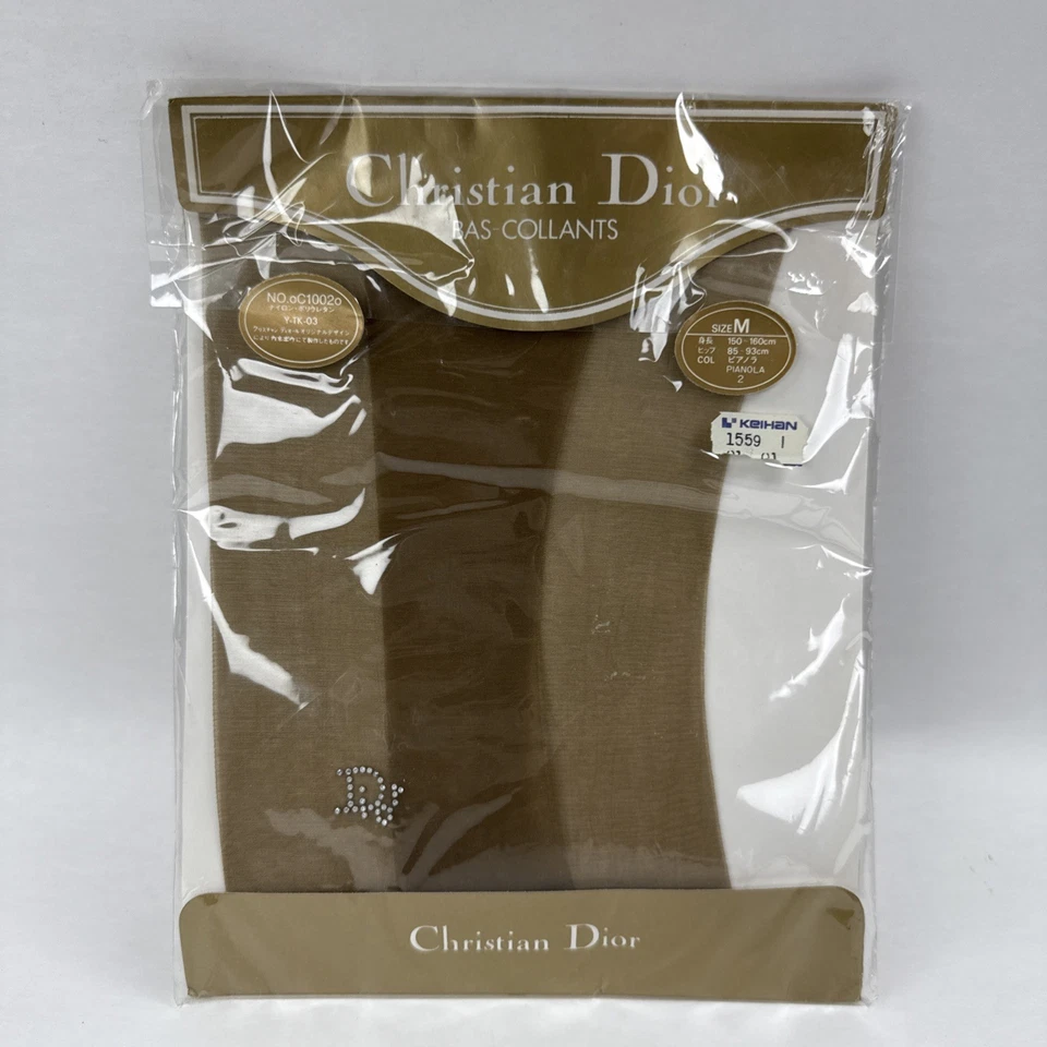VTG Christian Dior BAS-COLLANTS Pianola 2 Pantyhose Rhinestone-like Design Sz M - Image 2 of 4