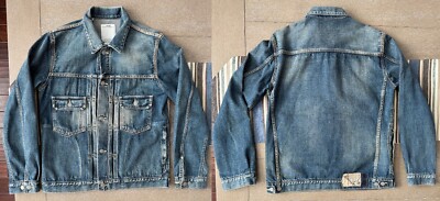 visvim Early Model Denim Jacket Size 3 w/Python/Snake Patch JAPAN
