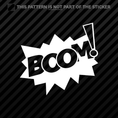 2x) Boom! Sticker Self Adhesive Vinyl boom comic book style | eBay