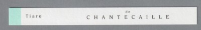 Werbekarte - Advertising Card - Tiare de Chantecaille