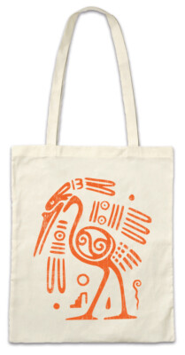 Aztec Ibis Stofftasche Einkaufstasche Bird Aztecs Empire Tattoo American Indians