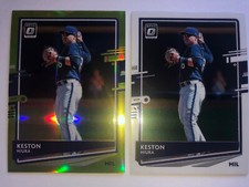 KESTON HIURA 2020 Donruss Optic LIME GREEN PRIZM & Base #179