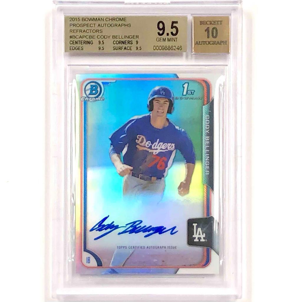 2015 Bowman Chrome RC Cody Bellinger autograph Refractor /499 BGS 