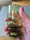 Set Of 4 Vintage Green Pedestal Juice Glasses  — photo 5