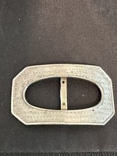VTG ANTIQUE FISHSON BRUSHED SILVERPLATE SHOE BUCKLE 1 - HENRY FISHELL  SON