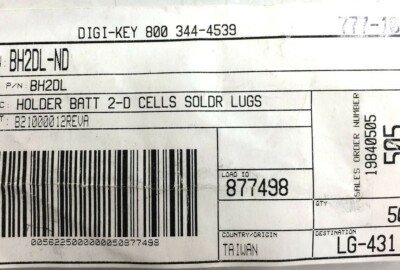 BH2DL MPD MEMORY PROTECTION DEVICES BATT HOLDER ROHS 10 PIECES