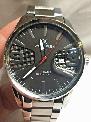 MEN'S DANIEL KLEIN PREMIUM WATCH STAINLESS STEEL WATER RESISTANT BLACK DIAL