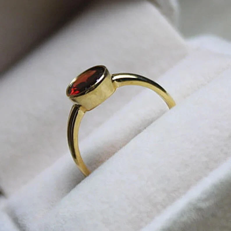Garnet promise ring sale