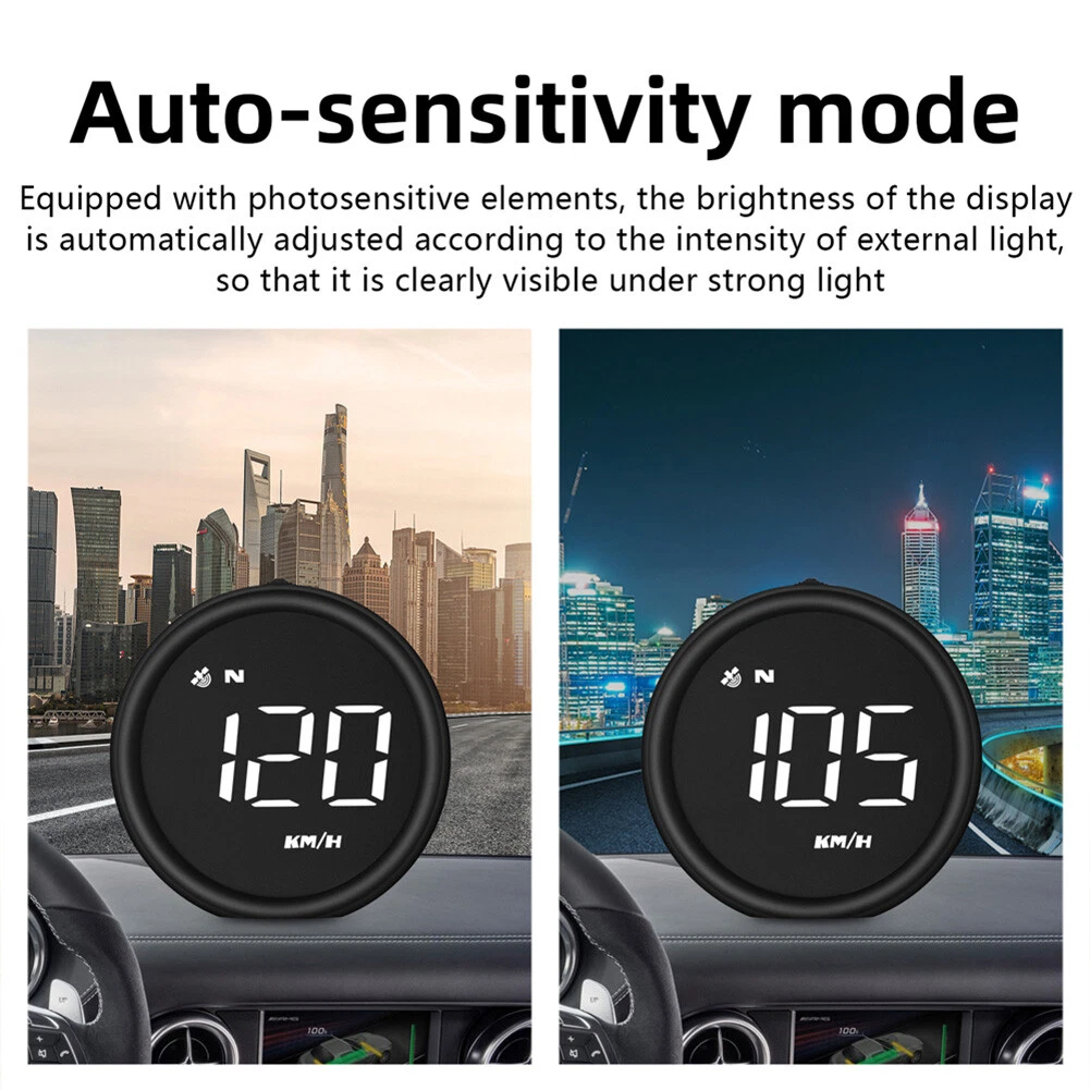 GPS HUD Car Speedometer Odometer Security Warning Head Up Display