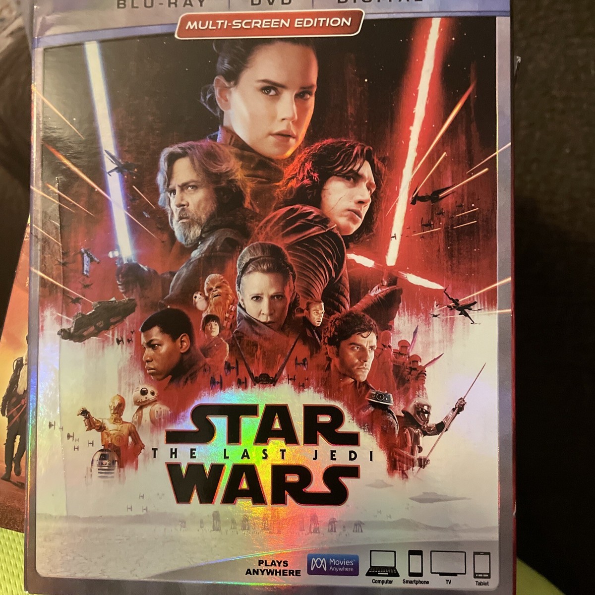 Star Wars The Last Jedi Multiscreen (Blu-ray, DVD) NEW with Slipcover