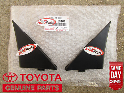 89 - 95 TOYOTA 4RUNNER FRONT LH + RH INSIDE DOOR MIRROR COVER TRIM SET OEM NEW