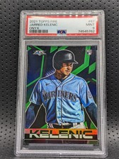 2021 Topps Fire Jarred Kelenic Super Rare ONYX Case Hit PSA 9 *POP 1* Black Foil