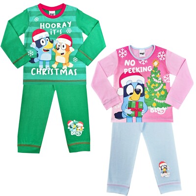 Bluey Christmas Kids Pyjamas Girls Boys Xmas Character PJs 18