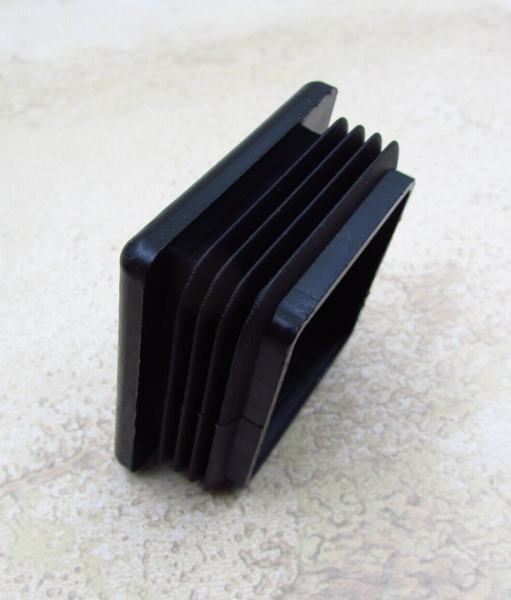 QTY 4  Black 1-3/4" Inch, 10-14 Gauge Square Tube End Cap Plastic Insert Plugs