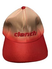 NUEVO CON ETIQUETAS Clench 701 Jeans Tony Jones Rojo Gris Gorra de Béisbol Sombrero Pequeño-Mediano Adulto Talla Poli