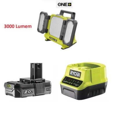 RYOBI RLP18-0  Akku-LED-Panelleuchte, Max Lumen 3.000, ohne Akku und Ladegerät