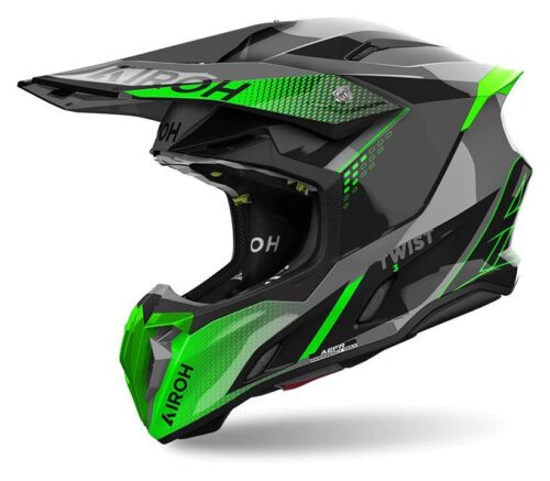 Off-Road Helmet Airoh TWIST 3 SHARD Green Gloss - Picture 1 of 4