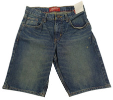 Arizona Jeans Shorts Boy 14 Adjustable Waistband Pockets Dark Distressed Cotton