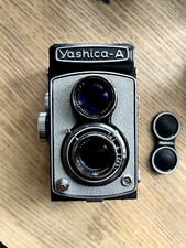 Vintage Yashica A 6x6 120 TLR Camera Copal w/ Yashimar 80mm F3.5 Twin Lenses