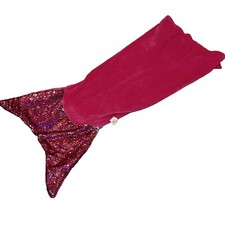 Girls Mermaid Tail With SEQUINS PINK ROYAL PLUSH BLANKET Sleeping Bag 18" X 52"