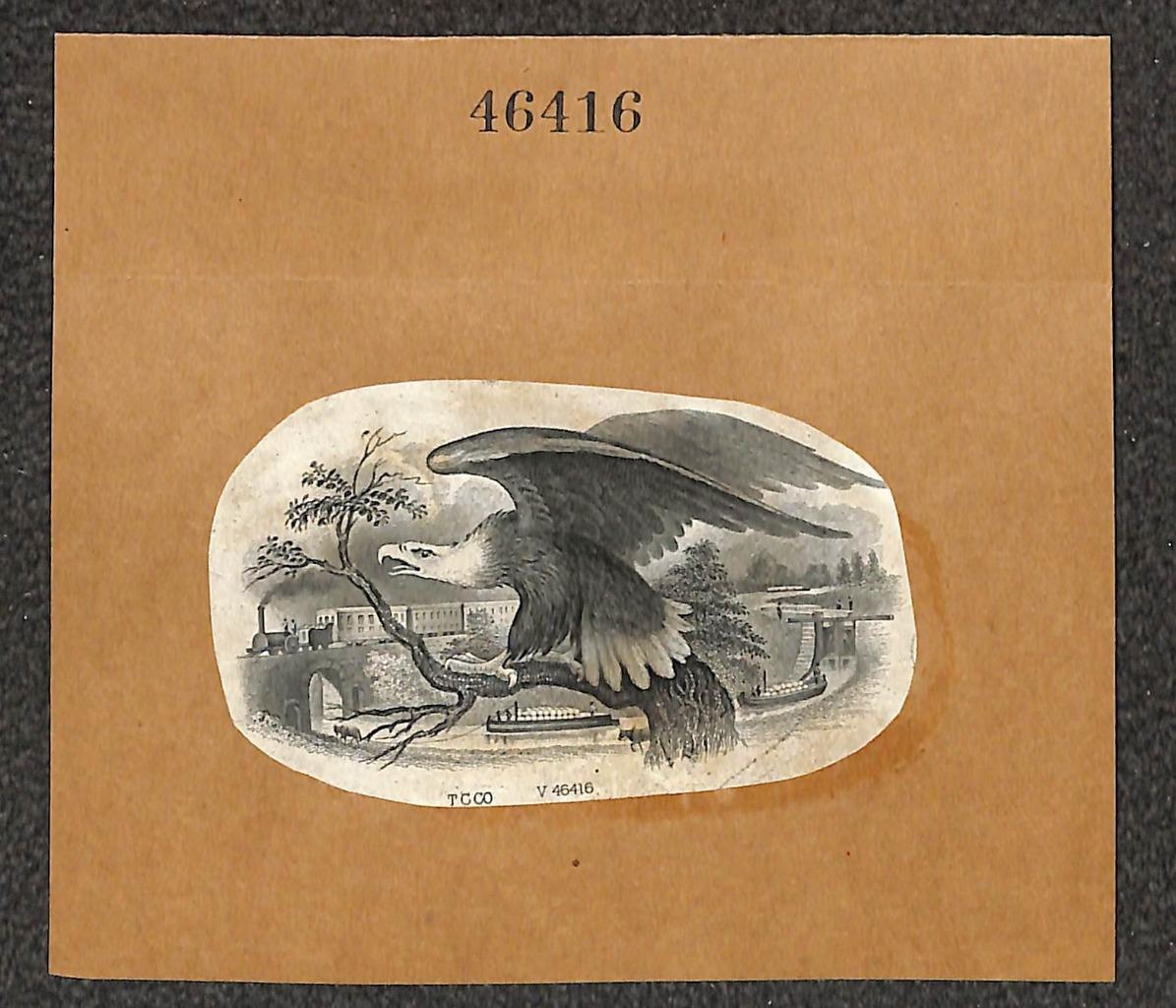 SCOTT LO2 CARRIER STAMP EAGLE TRAIN ENGRAVING ESSAY DESIGN ESSAY NO