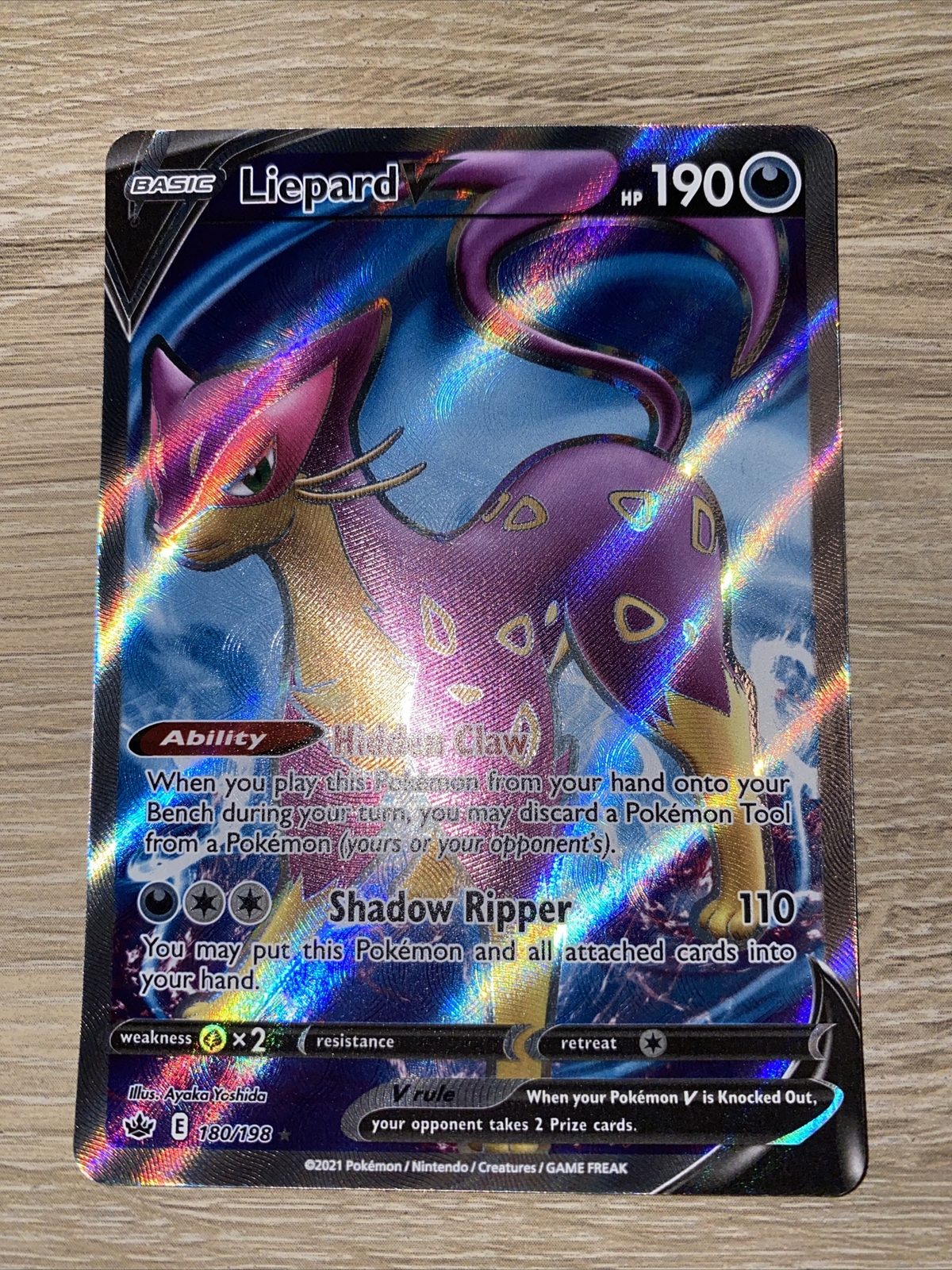 liepard v pokemon card value Pokmon TCG Liepard V Chilling Reign 104/198 Holo Ultra Rare-NM!!