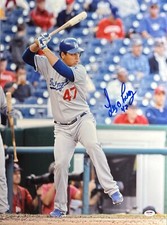 Luis Cruz Signed 16x20 Photo Los Angeles Dodgers PSA W27280