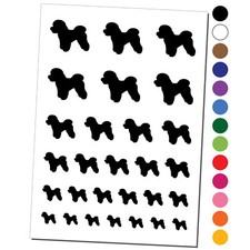 Bichon Frise Dog Solid Temporary Tattoo Water Resistant Set Collection