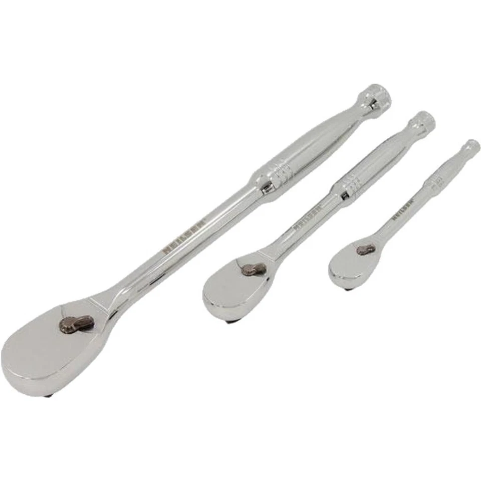 Neilsen Socket Pear Head Ratchet Handle Set 1/4" 3/8" 1/2" 90T Set EVA Foam 3pc - Image 3 of 3