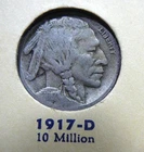 1917-D  Buffalo Nickel - VG / Very Good (SA)