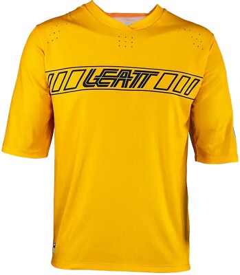 Leatt 3.0 Enduro Mens MTB Mountain Bike Jersey Gold | eBay