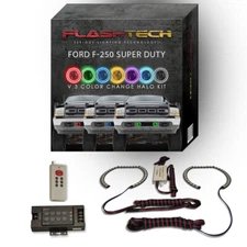 RGB Multi Color LED Halo kit & Remote for 01-04 Ford F-250 Super Duty Fog Lights