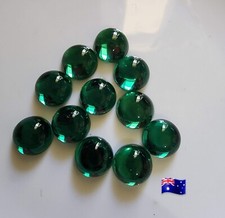 10pcs 12mm Green Crystal Shiny AB Resin Flatback Cabochon