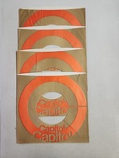45 RPM 7" RECORD SLEEVES CO. SLEEVE 4 PACK SEE PHOTOS - Capitol SLV164