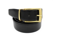 Marco Valentino Men's Black Leather Dress Belt