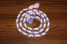 New 4ft Easter Pastel Pink, Purple,  Yellow Handmade Braided Fleece Cat Toy BCR