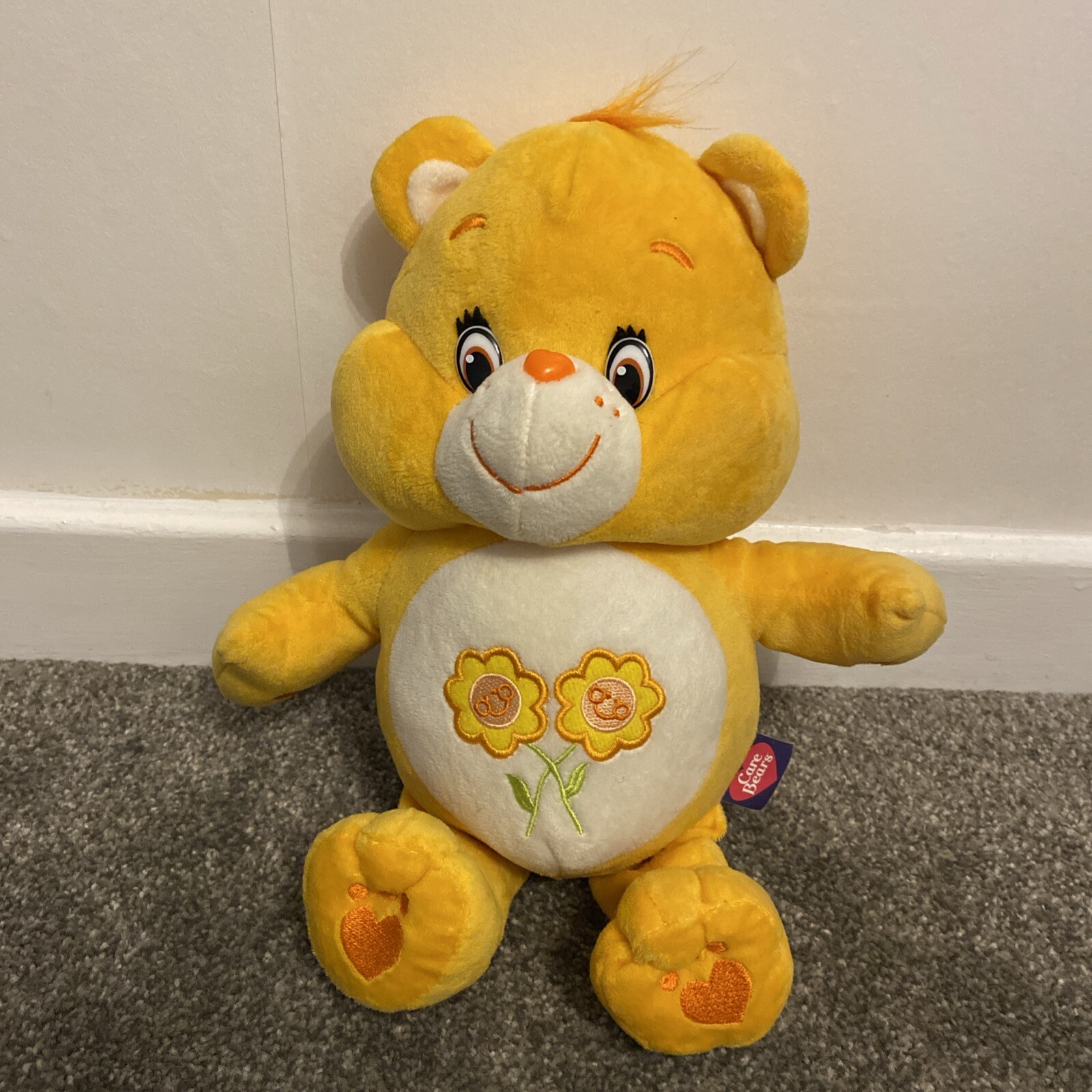 Care Bears Friendship Friend Bear Teddy Bear Soft Plush Toy 12” 2018 Yellow Bb5b
