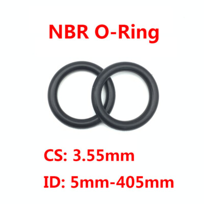 NBR O-Ring 3.55mm CS 5mm-405mm ID Nitrile Rubber Gasket Oil Seal Rubber Washer