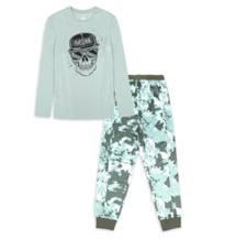 Wonder Nation Boys Long Sleeve Shirt and Pant Pajama Set- Millieu-XL 14-16 -NWT