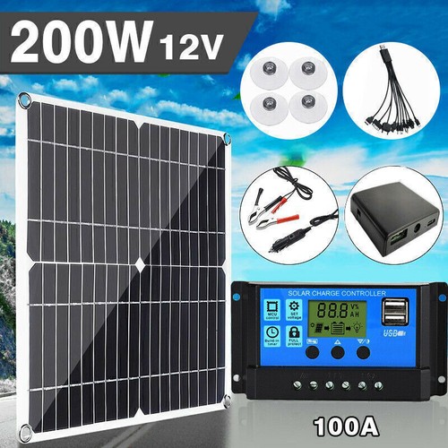 600W Watts Solar Panel Kit 12V 100A Battery Charger with Controller Caravan Boat - Picture 2 of 38