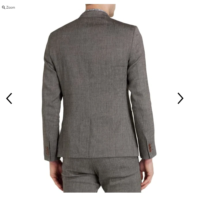 TED BAKER Men's Charcoal Staling Linen Blend Blazer £259 Authentic