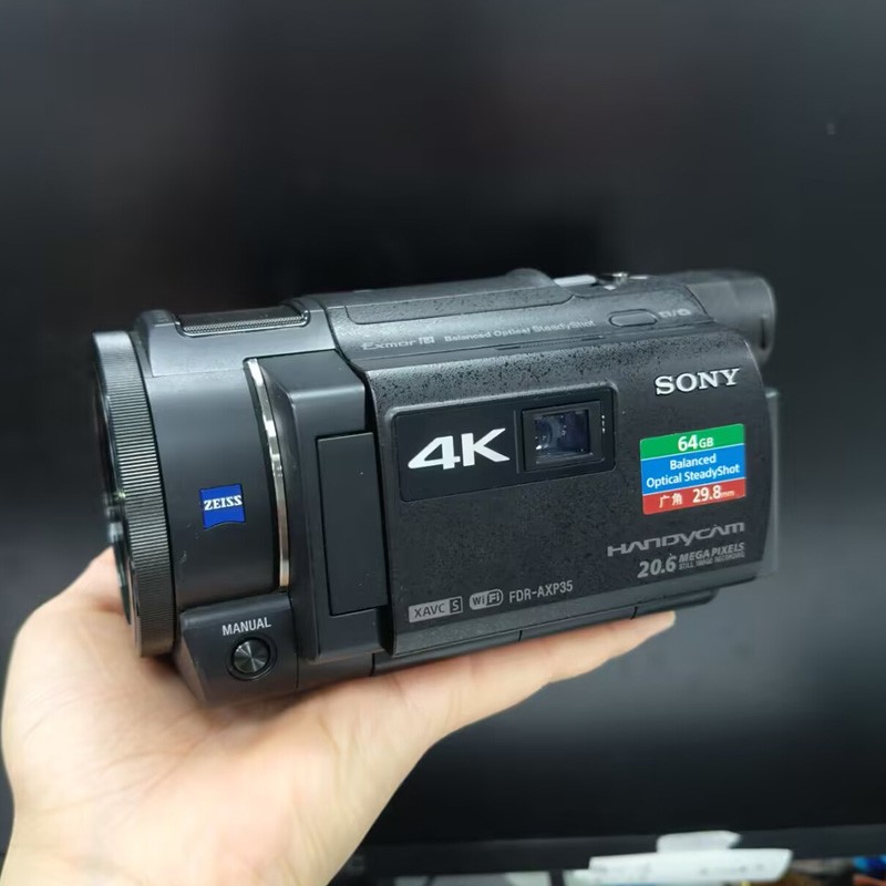 SONY FDR-AXP35 4K Video Camera Handycam 10x Optical Black -English