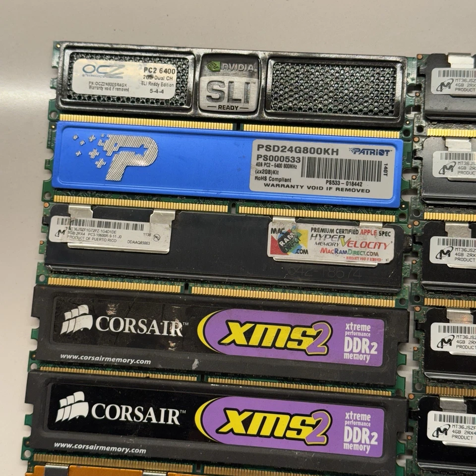 Desktop Computer RAM Memory Lot - 16 Assorted - DDR3 / DDR2 -*AS IS Untested (5) - Image 2 of 4