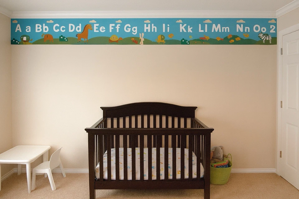 Alfabeto A-Z Colgante Pared Borde Enseñanza Escuela Aula Niños Habitación o Guardería Foto 3 de 3