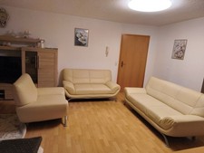 Kunstleder Garnitur 3.2.1, Beige, Gebraucht In Sehr Guter Zustand